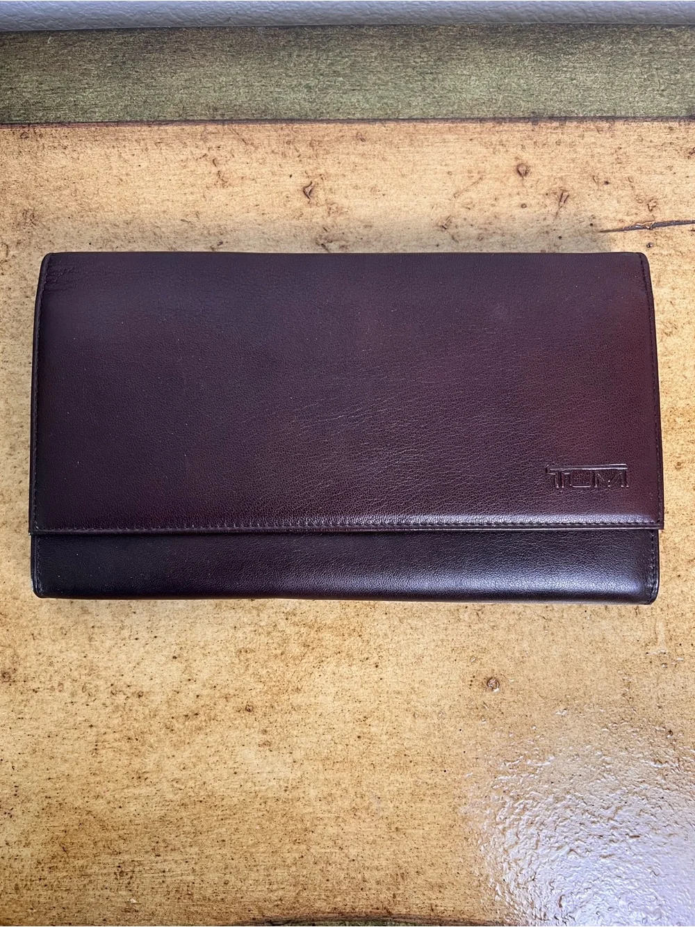 Tumi brown leather